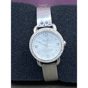 Coach Delancey White Dial Silver Steel Strap Watch Ladies (see video and read)